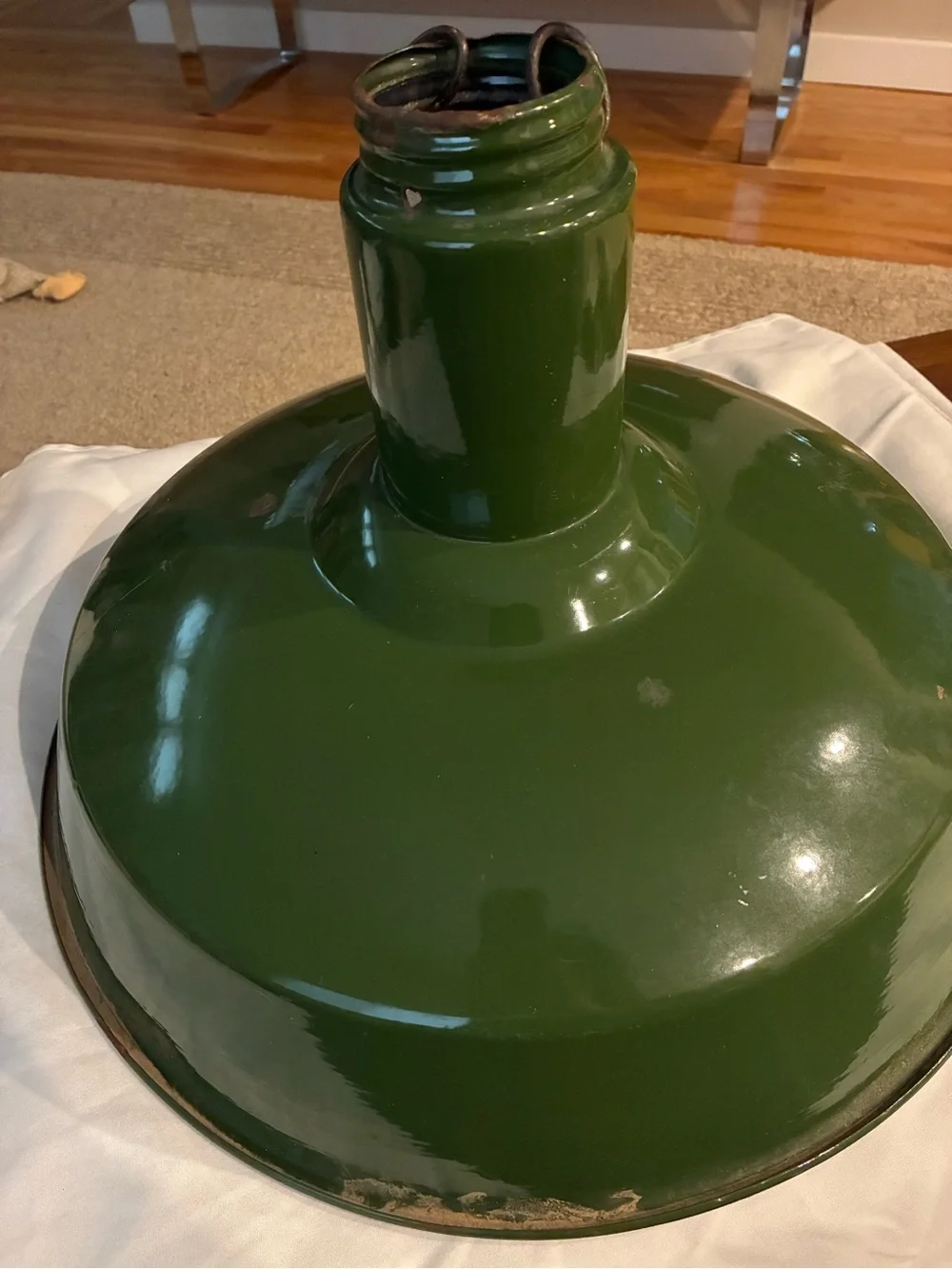 Enamelware green enamel